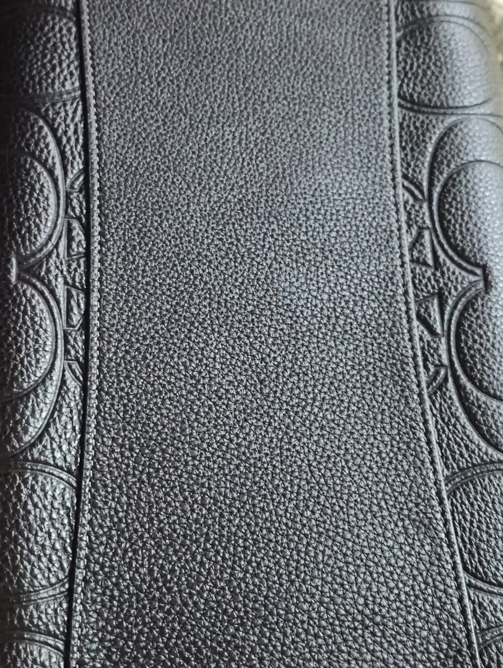 Coach CEW02 Rowan Large Satchel Black Signature Leather, Gold Hardware - Picture 8 of 9
